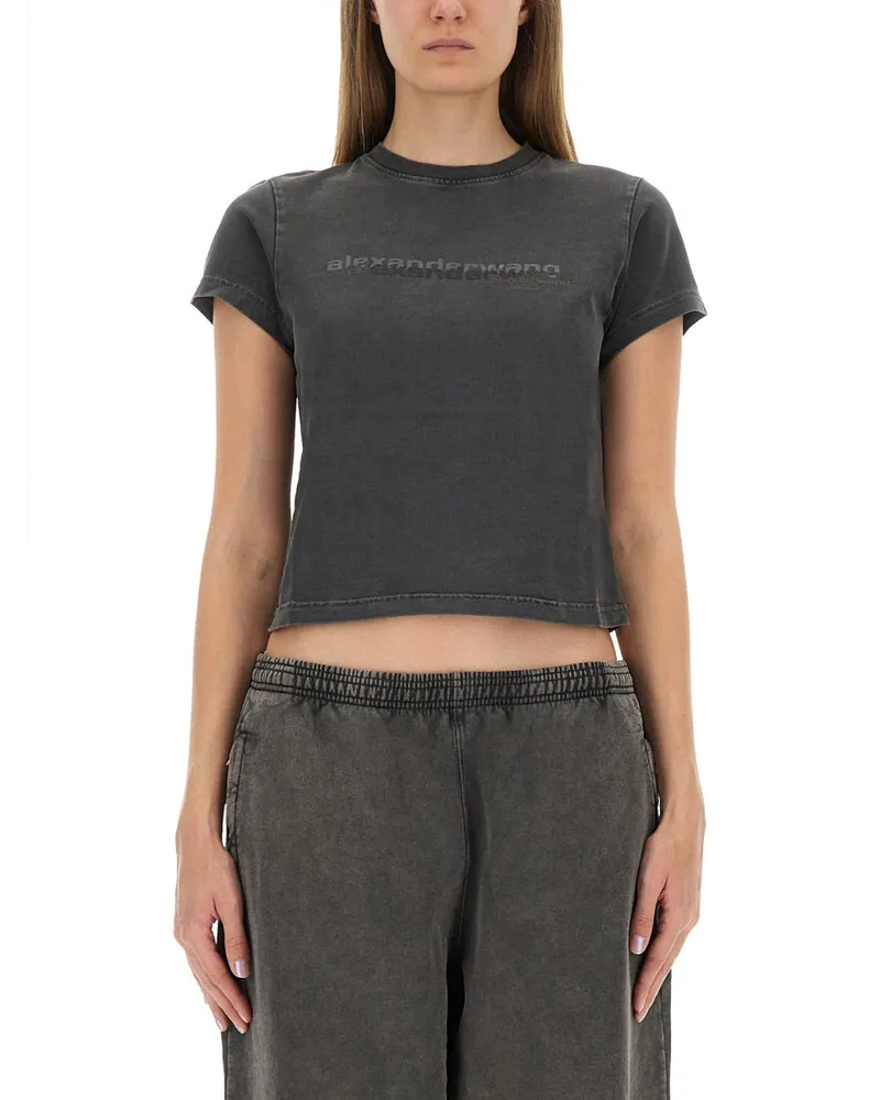Alexander Wang T -Shirt mit Logo Grey