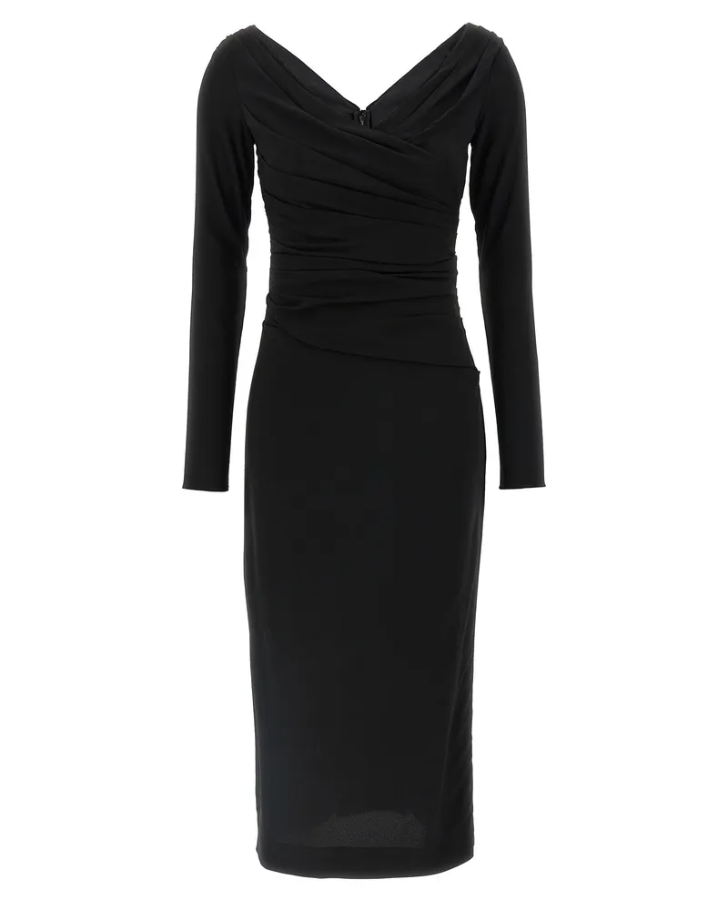 Dolce & Gabbana drapiertes Kleid Black