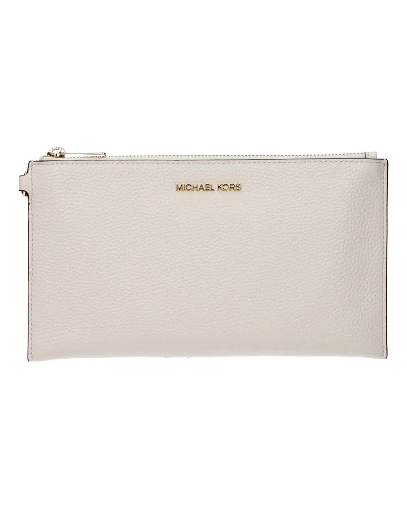 Michael Kors Jet Set Travel Damens Pochette Hellbeige/Cremefarbenes Leder -