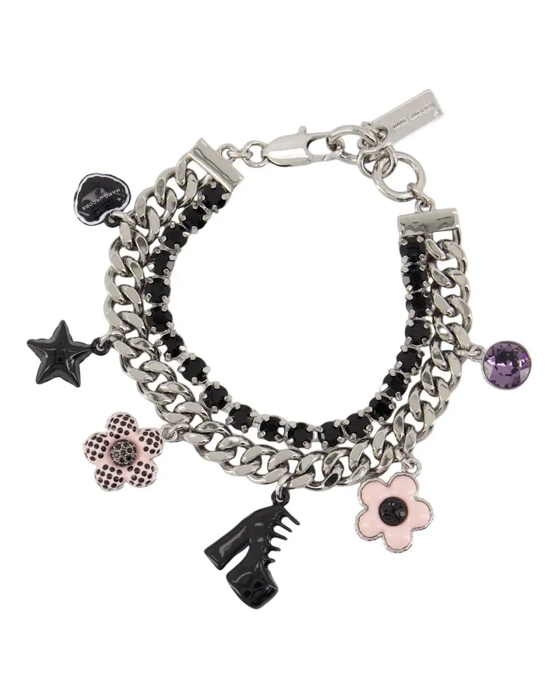 Marc Jacobs Mini -Ikon -Punkt -Charm -Armband  Metall Silber Silber