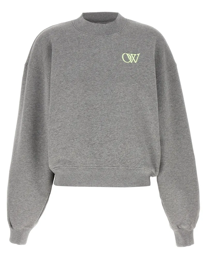 OFF-WHITE ow' gesticktes Sweatshirt Gray