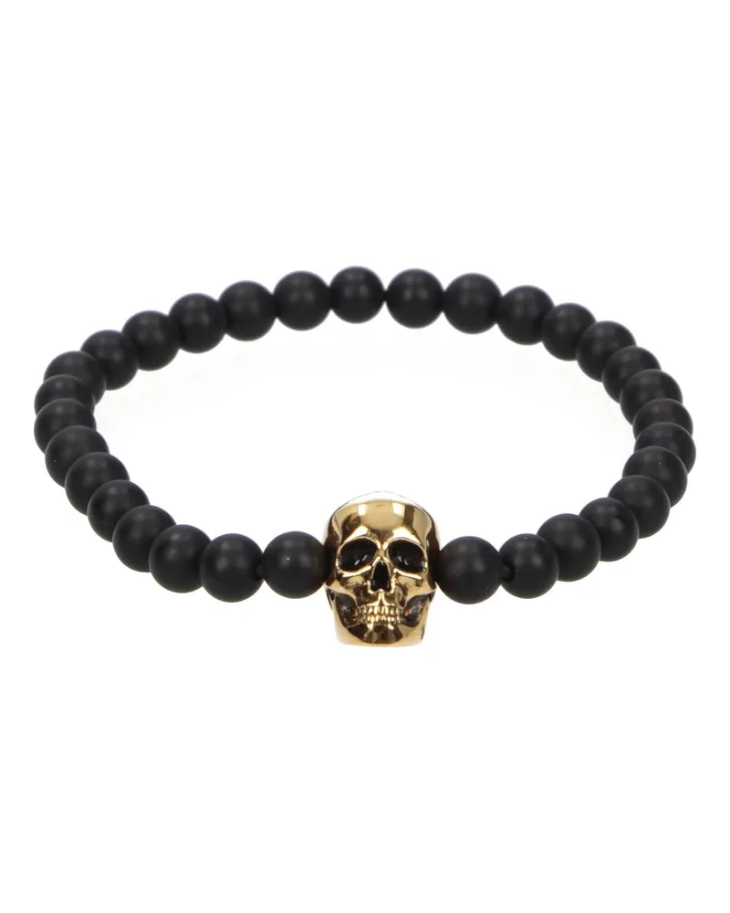 Alexander McQueen Männer 's Armbänder Harz Schwarz/Gold -