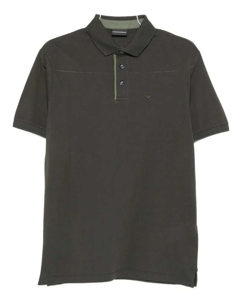 Emporio Armani Logo Cotton Polo -Hemd Green