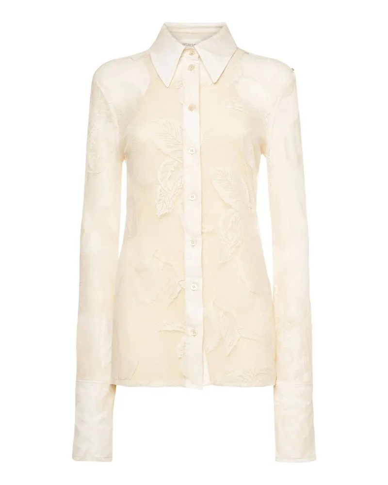 SPORTMAX Asti schnüren Doppelschichthemd White