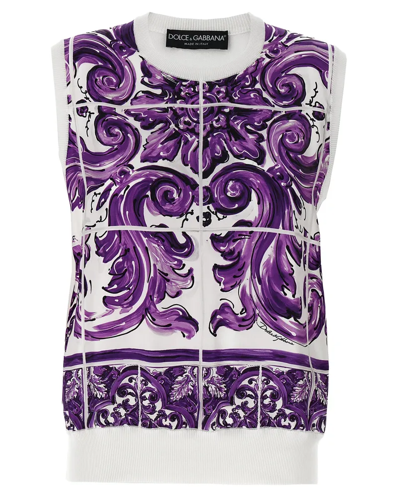 Dolce & Gabbana Maiolica' gedruckte Weste Purple