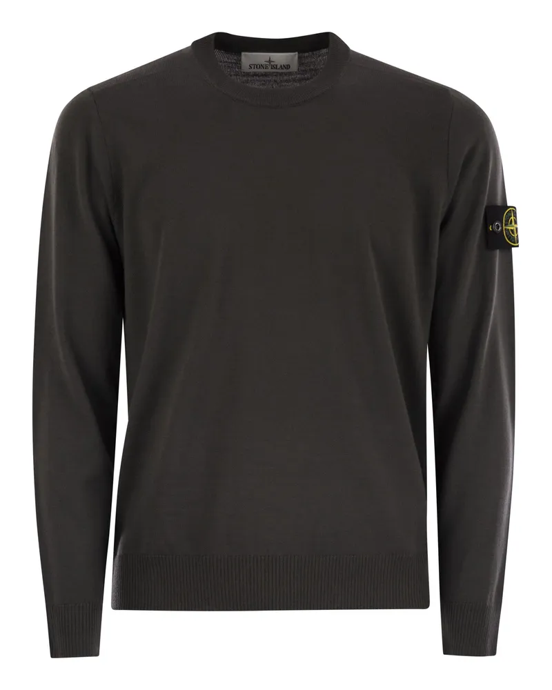 Stone Island Round Hals -Jumper mit geprägter Nähten Grey