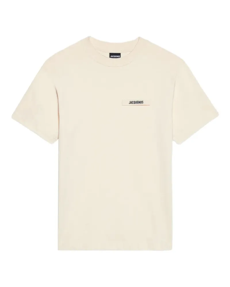 Jacquemus T -Shirt mit Logo Applizé White