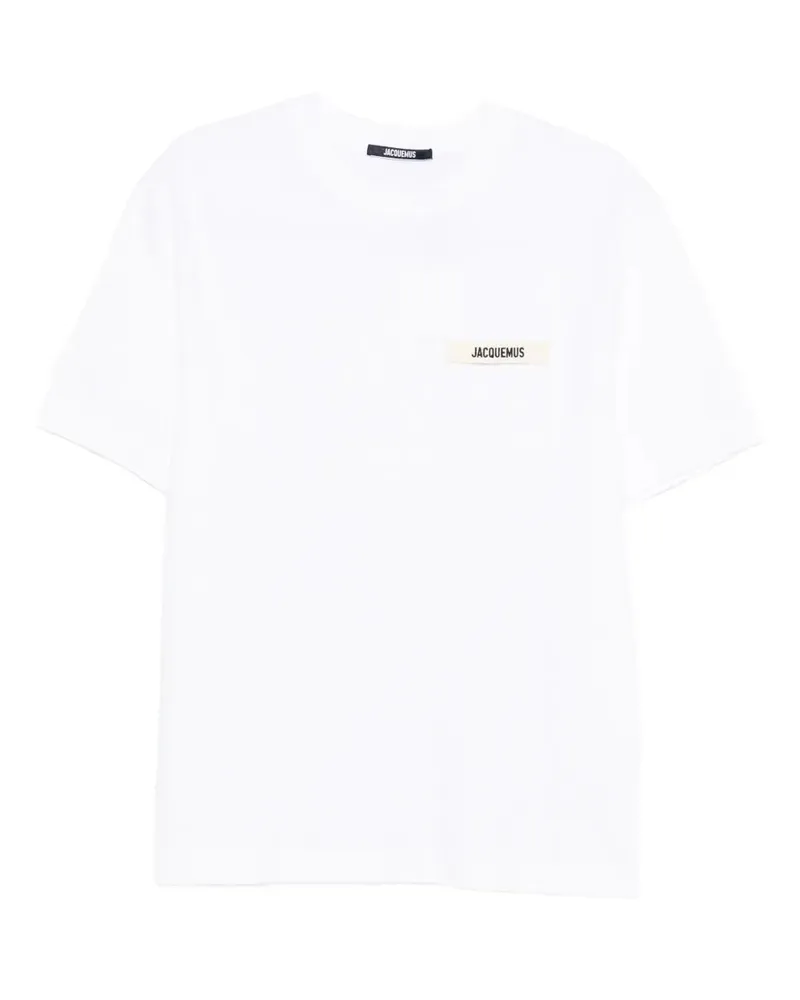 Jacquemus T -Shirt mit Logo Applizé White