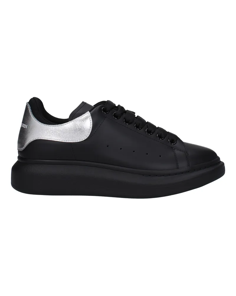 Alexander McQueen Sneakers Männer Leder schwarz/Silber -
