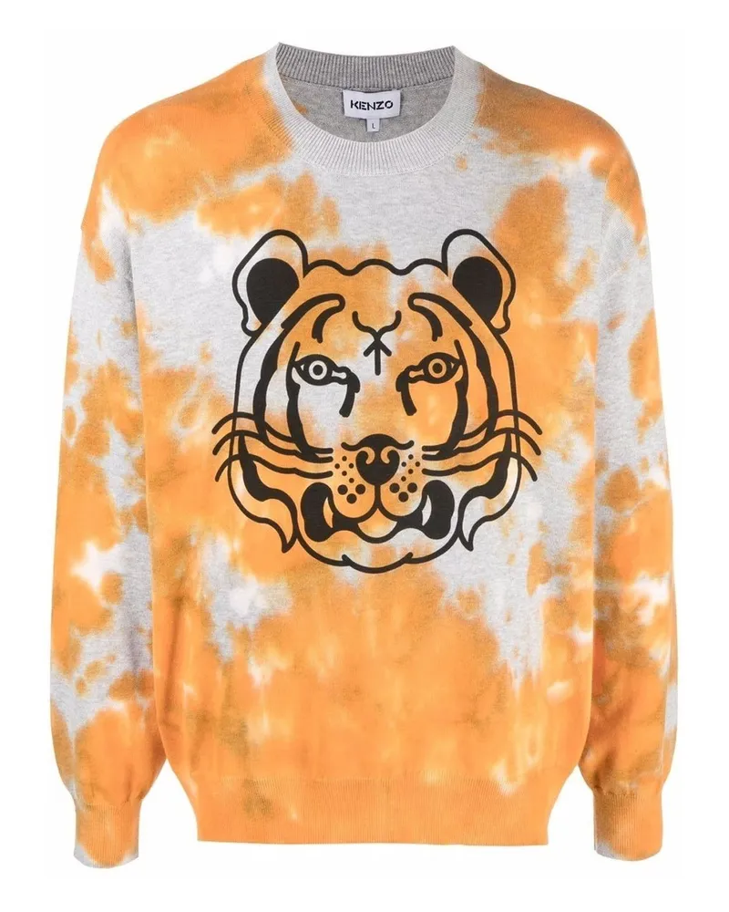 Kenzo Tie Dye Tiger -Pullover Orange