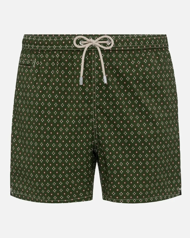 MC2 Saint Barth Comfort Light Badeanzug mit Krawattendruck Green