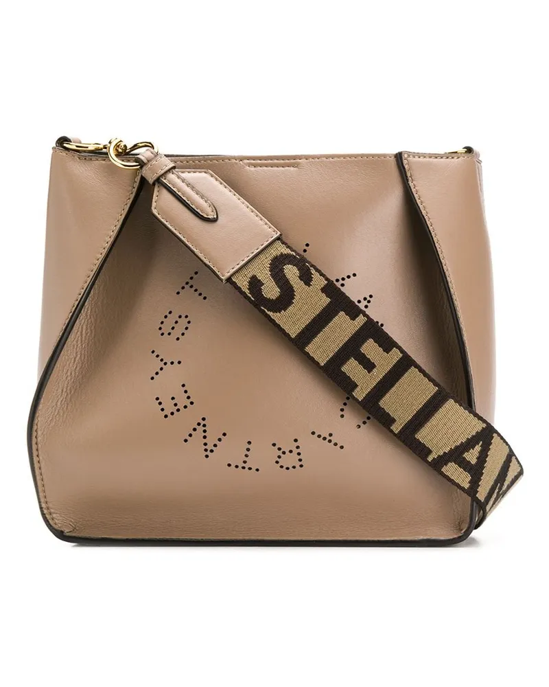 Stella McCartney Stella Logo Mini Crossbody Tasche Beige