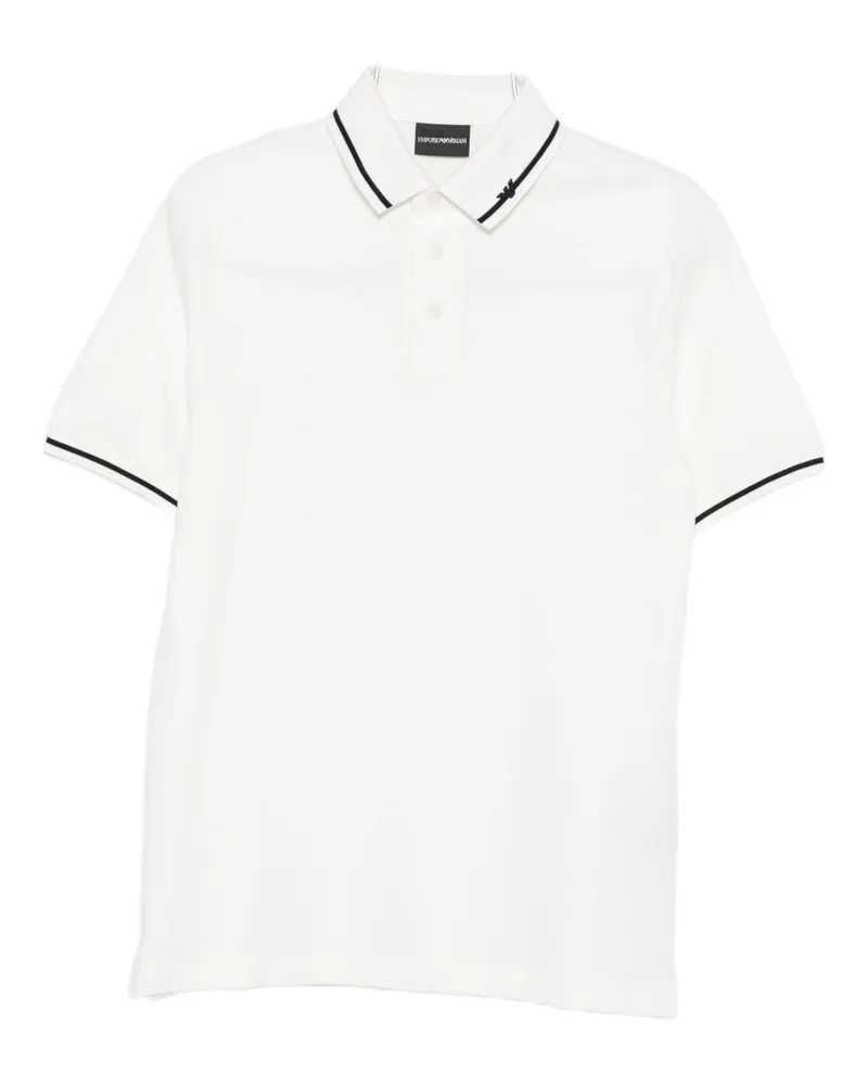Emporio Armani Cotton Polo -Hemd White