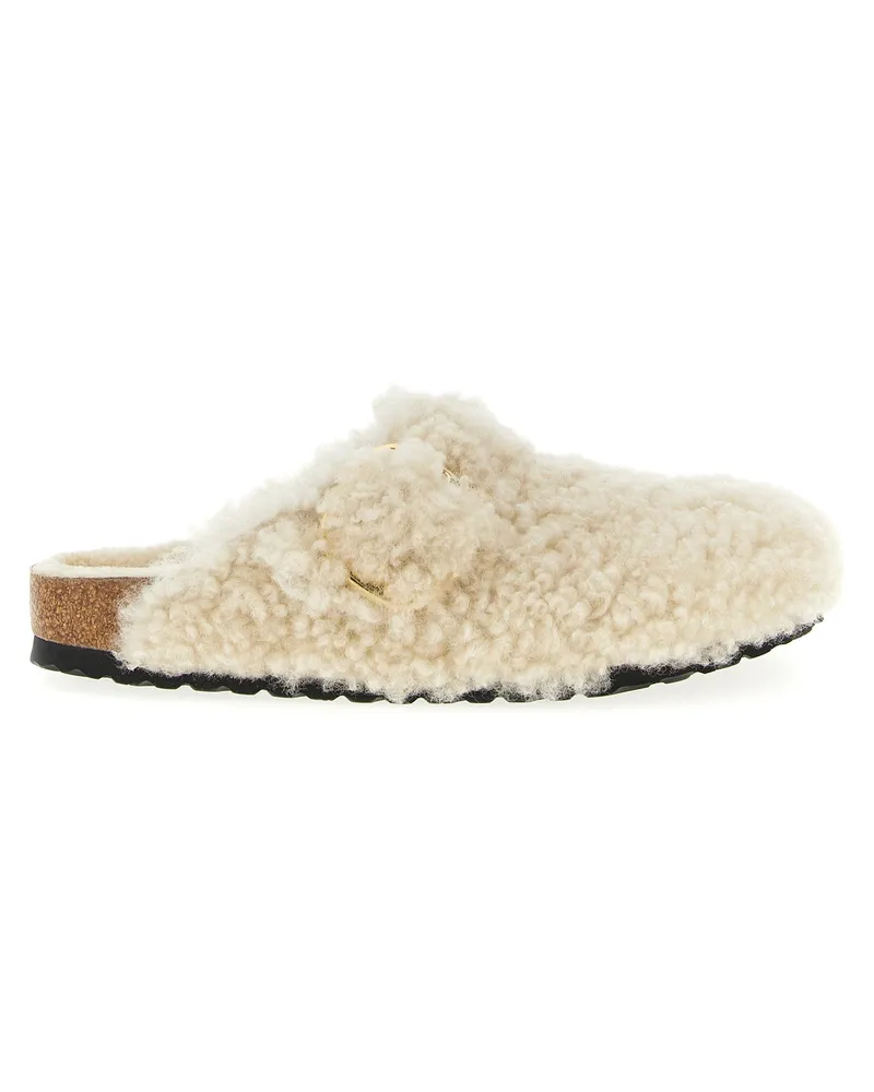 Birkenstock Boston Big Buckle' Sabots White
