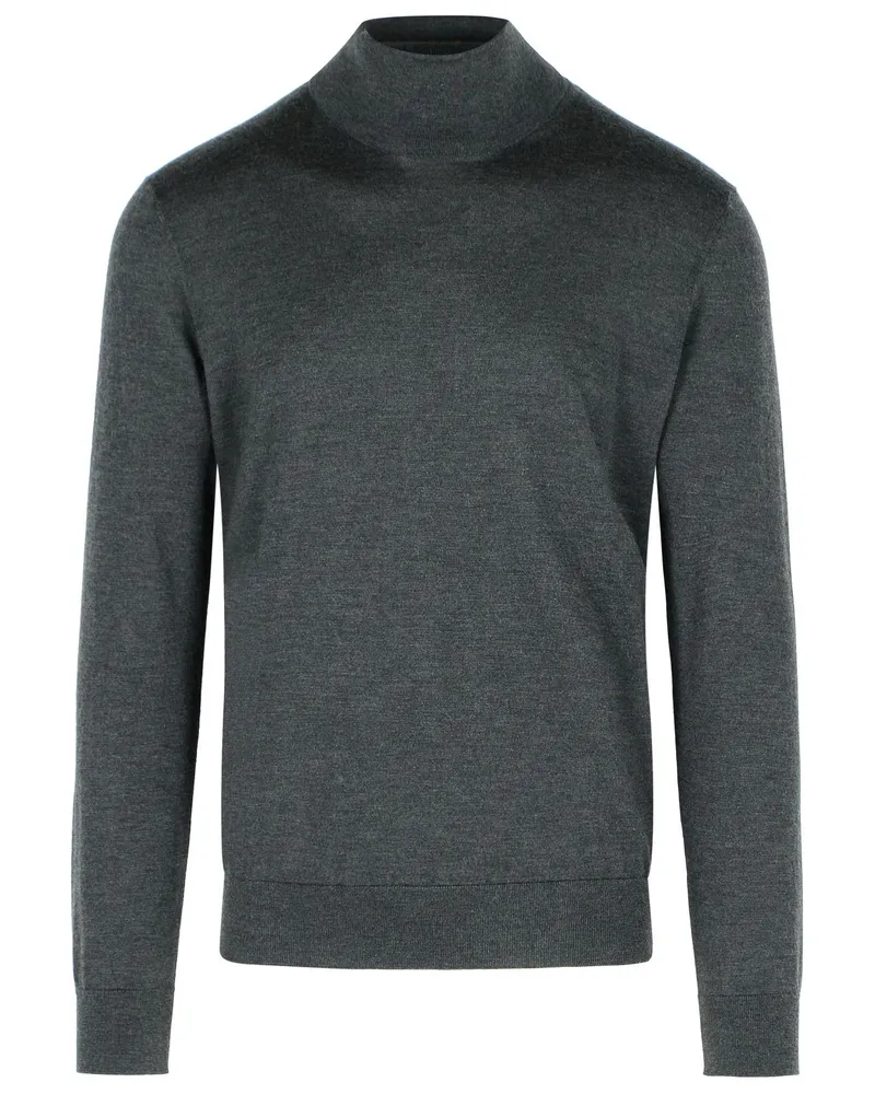 Ermenegildo Zegna Cashmere und Seiden Rollkragenpullover -Pullover Grey