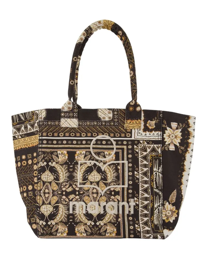 Isabel Marant Kleine Yenky GE Käufer Tasche  Baumwolle Schwarz Schwarz