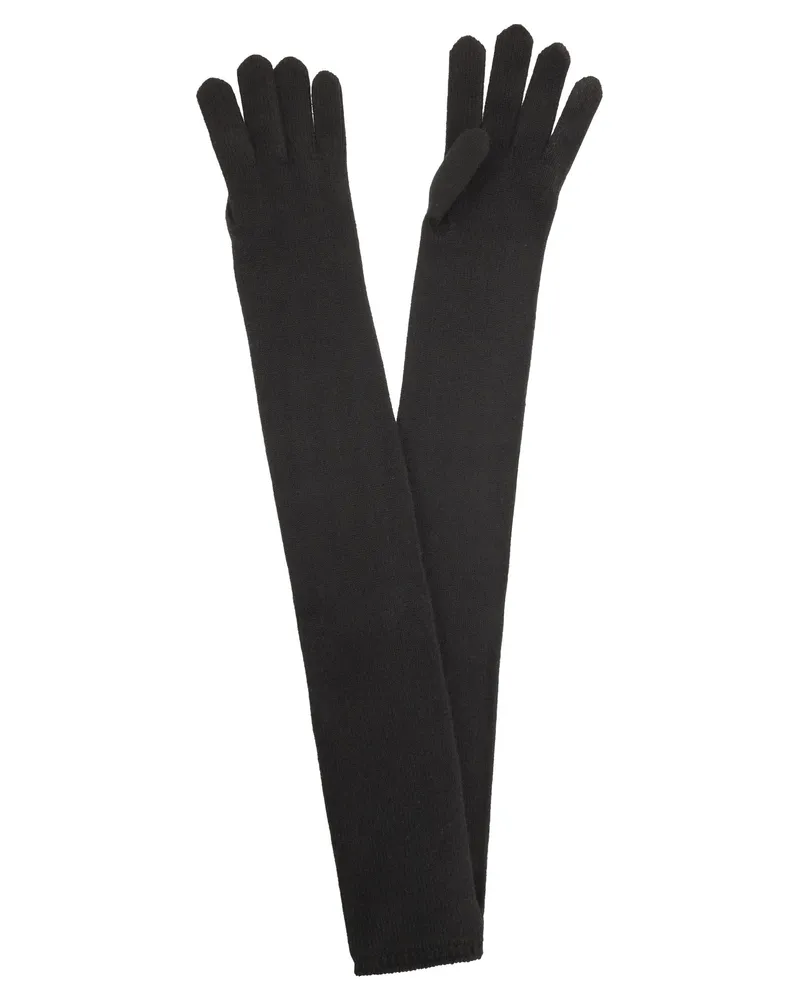 Max Mara Timor Cashmere Long Handschuhe Schwarz
