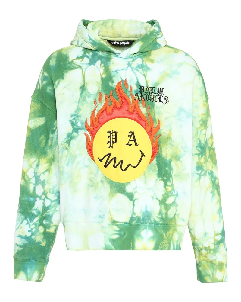 Palm Angels Hoodie Patch Sweatshirt Grün