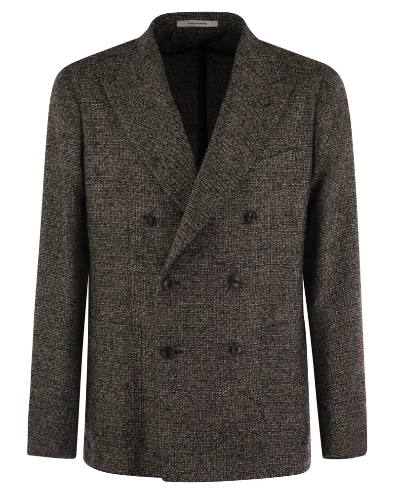 Tagliatore Double Breasted Jacke in Wollmischung Brown