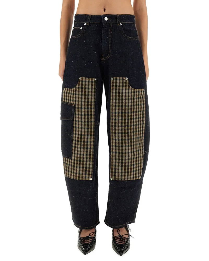 Ganni Hosen "Neppy Carpenter Blue