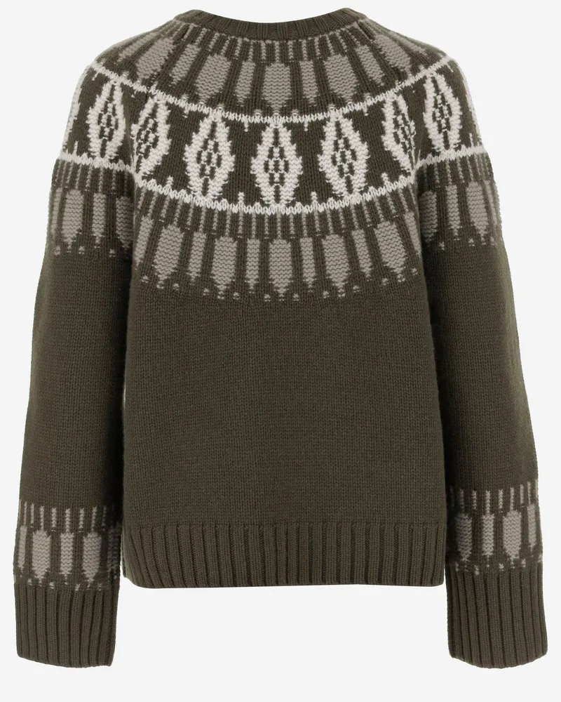 arch4 Cashmere Pullover mit geometrischem Muster Red