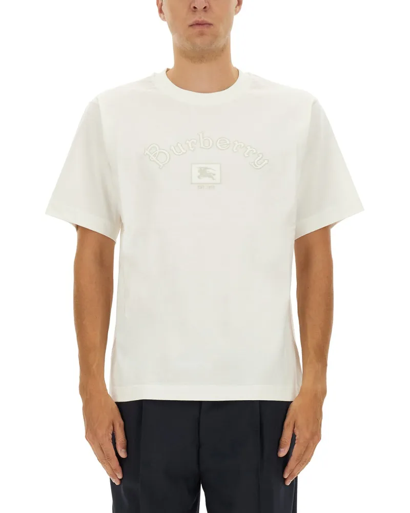 Burberry Gothic Logo T -Shirt White