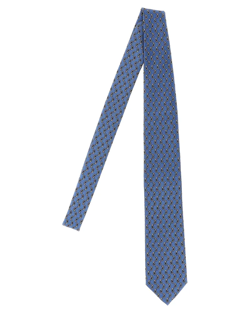 Brioni Jacquard Krawatte Blue