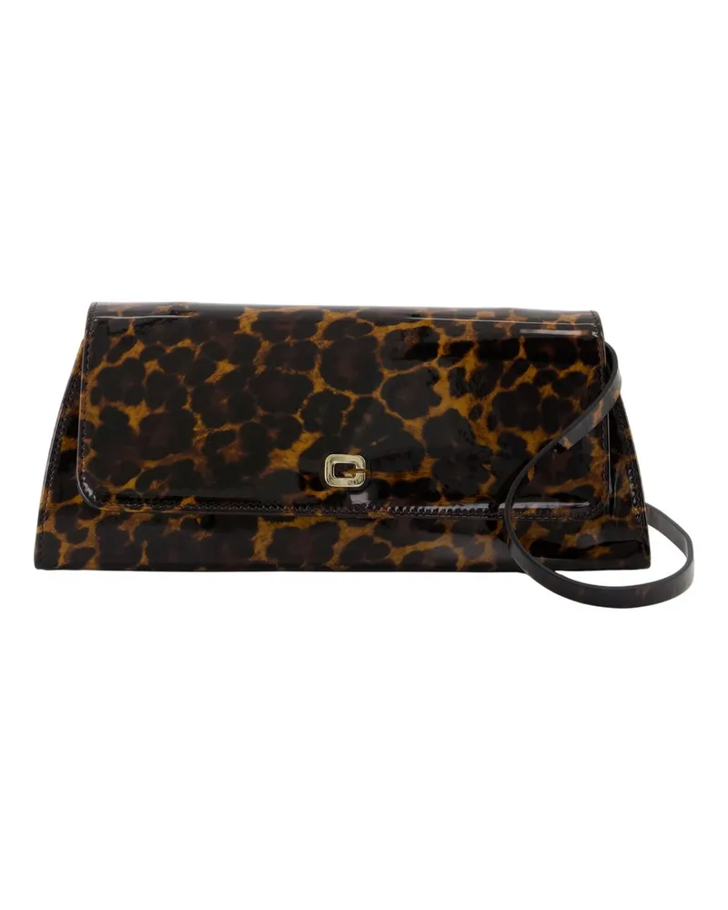Carel Madeleine Umhängetasche  Leder Leopard Braun