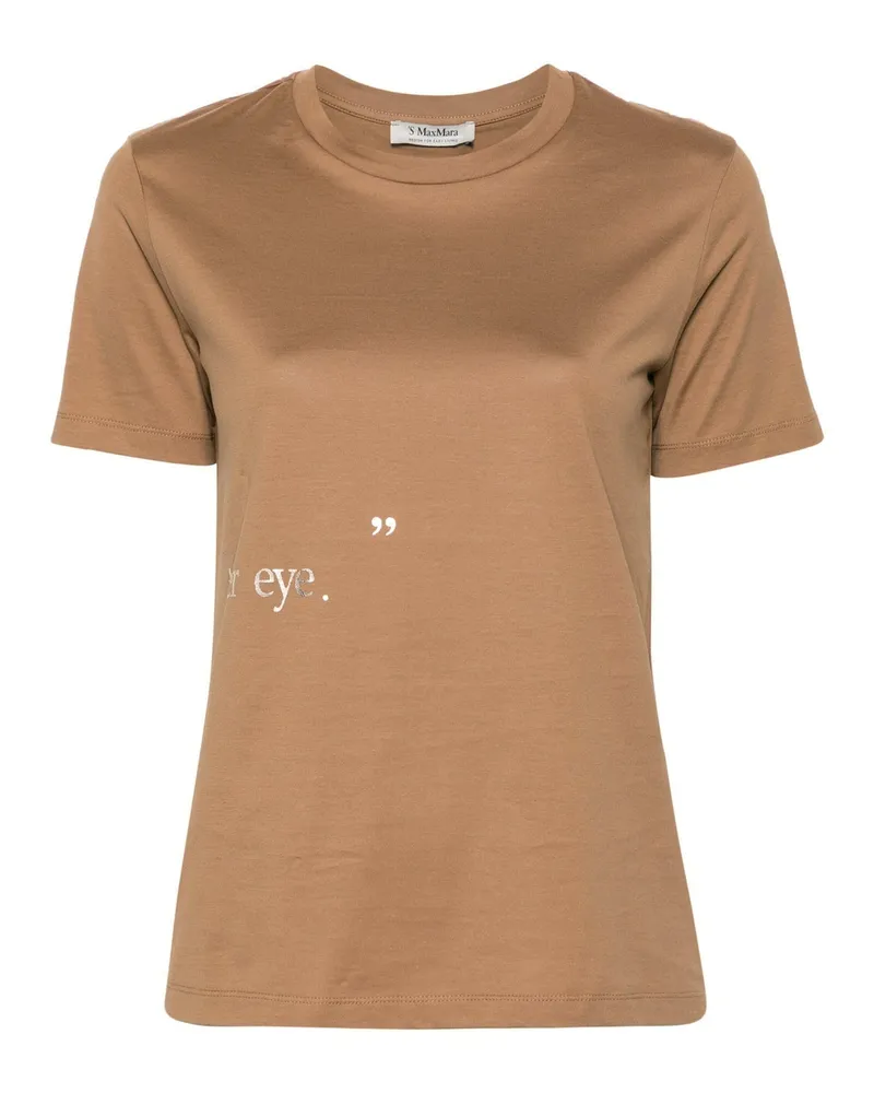 Max Mara Max Mara Orlanda Baumwoll -T -Shirt Brown