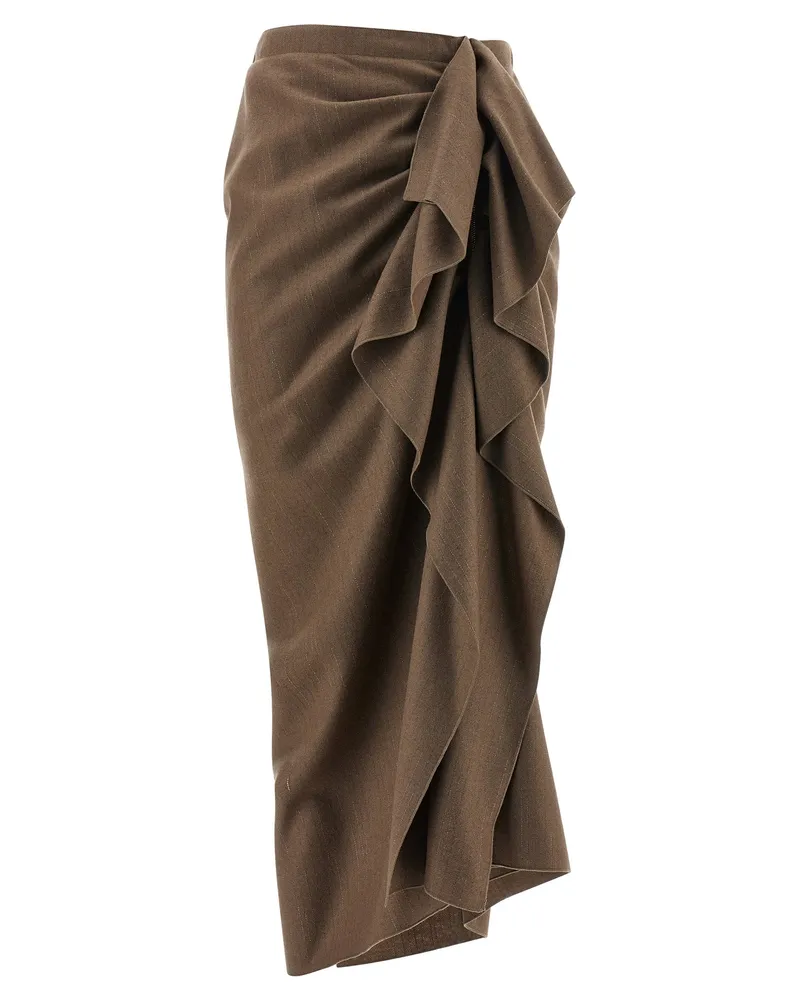 Fabiana Filippi Nadelstreifenrock Beige