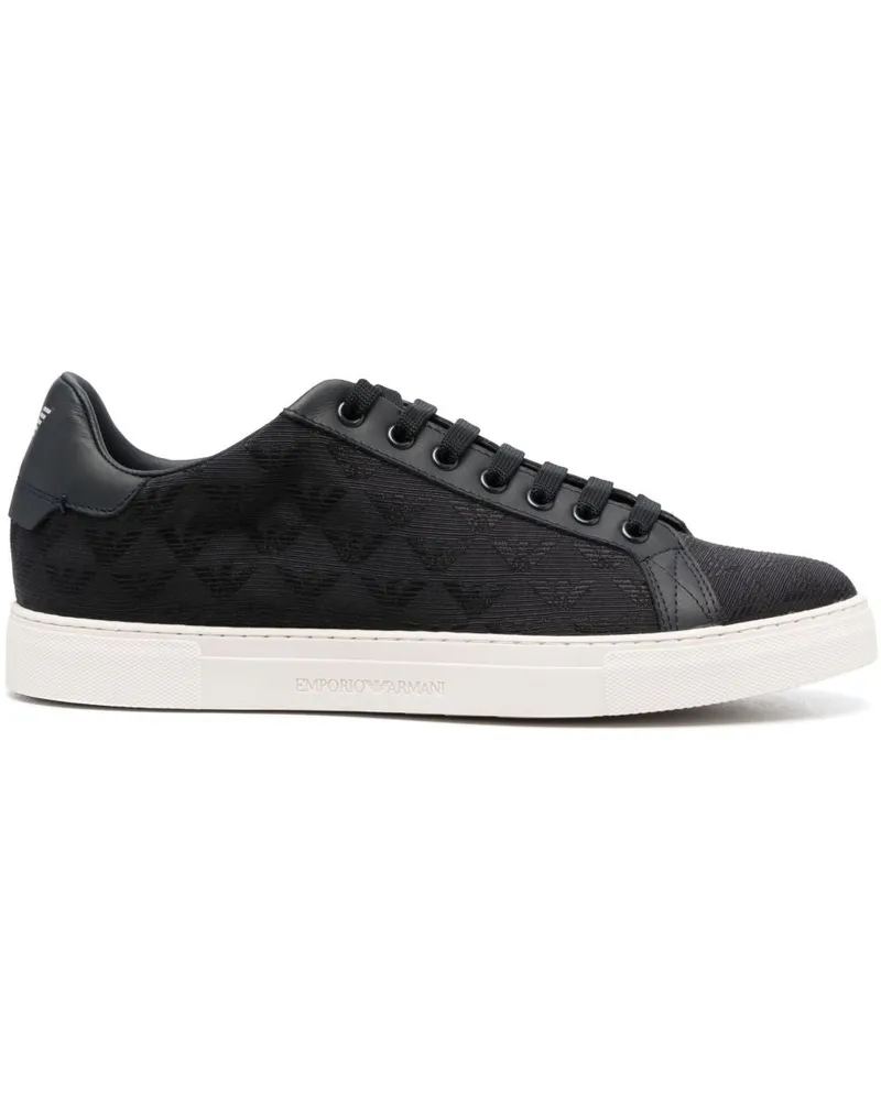 Emporio Armani Allover Logo -Sneaker Blue