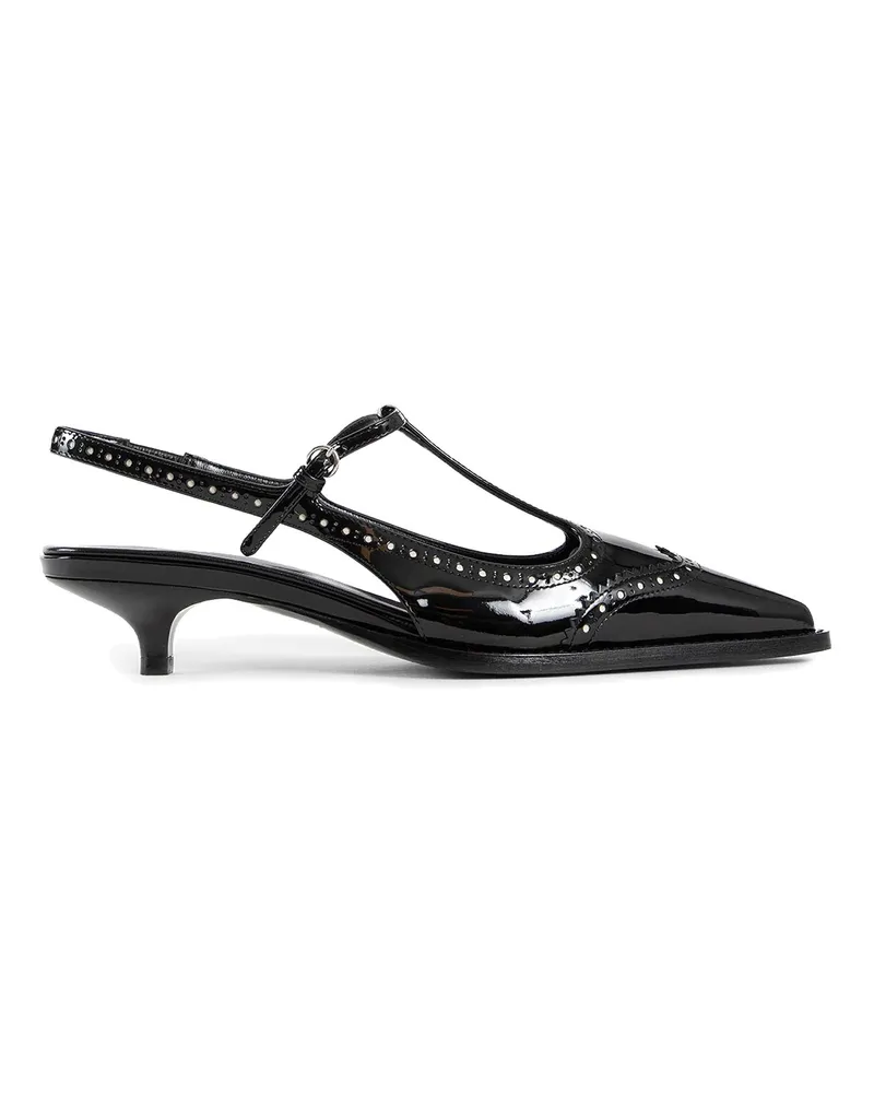 Miu Miu Leder Slingback Pumps Black