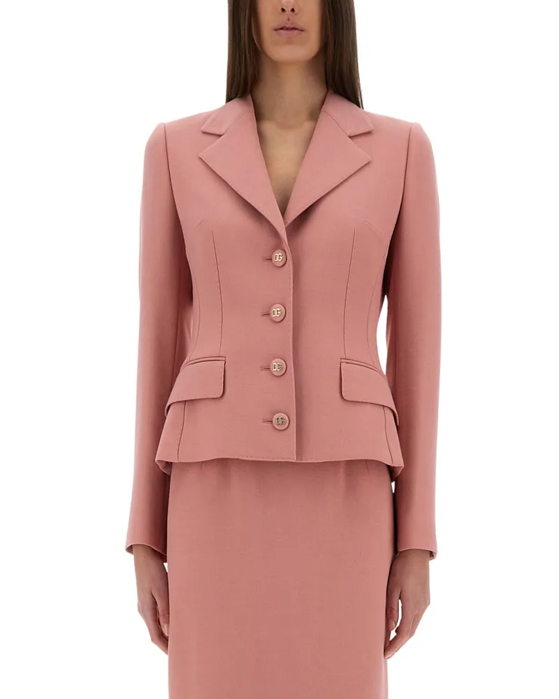 Dolce & Gabbana Sweet Single Breasted Jacke Pink