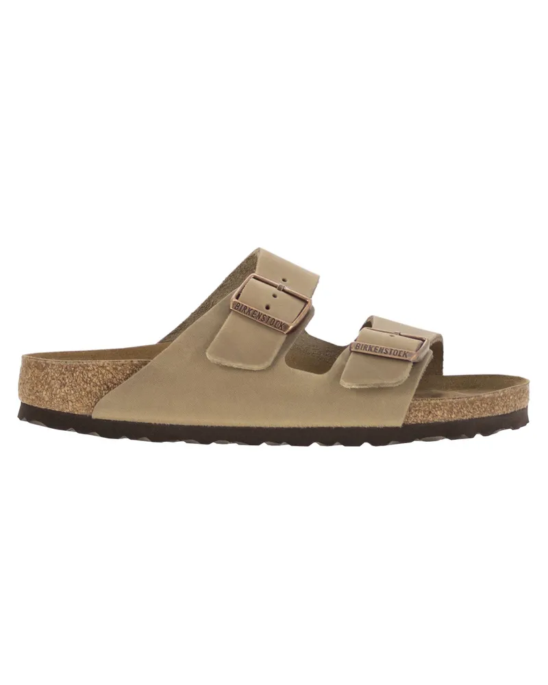 Birkenstock Arizona Leder -Slipper Beige