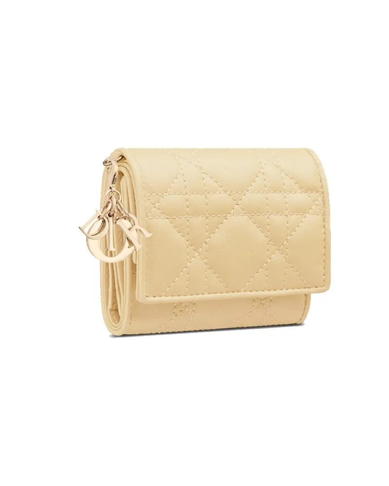 Dior Lady Lotus Brieftasche Yellow