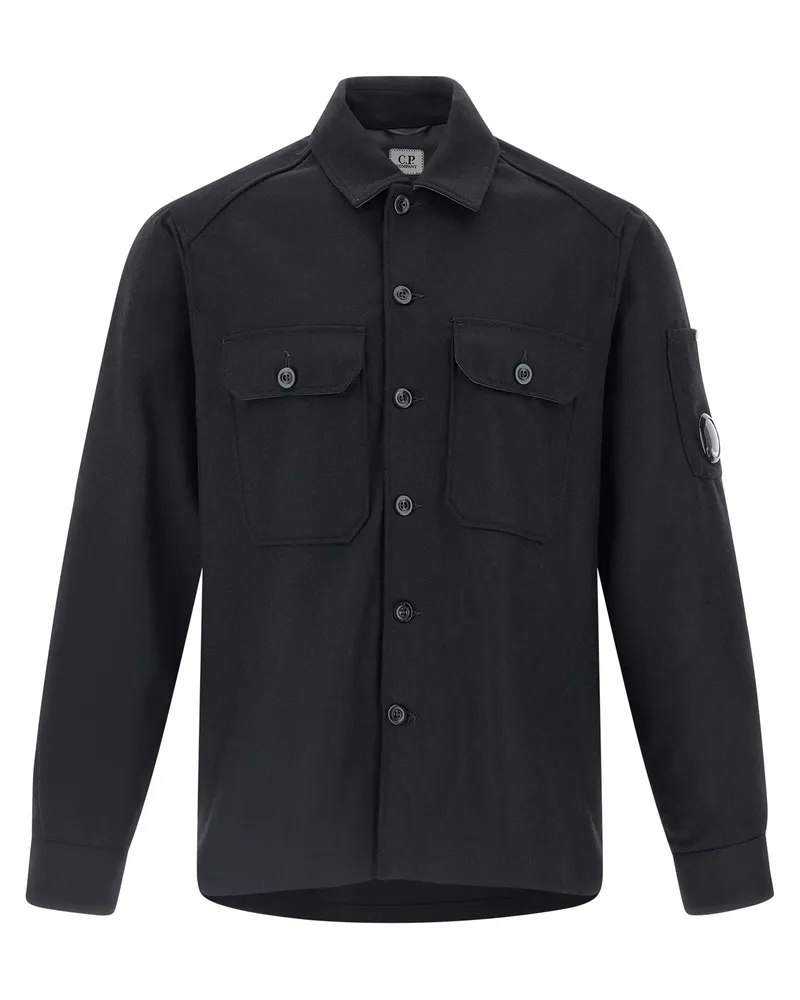 C.P. Company C.P. Firmenwolle Overshirt Black