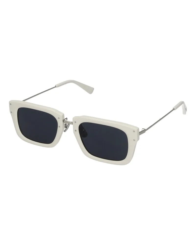 Jacquemus Damens Sonnenbrille Acetat Weiß/Silber -