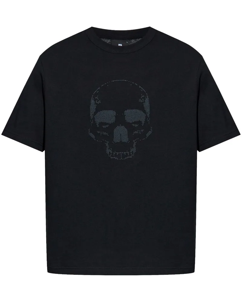 Paul Smith Schädel Baumwoll -T -Shirt Black