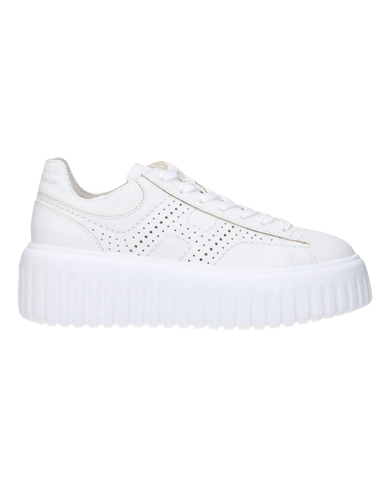 Hogan Sneakers H Stripes Damens Weißes Leder -