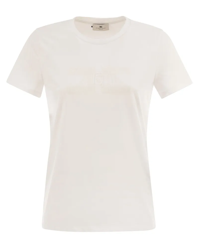 Elisabetta Franchi Baumwolltrikot -T -Shirt White