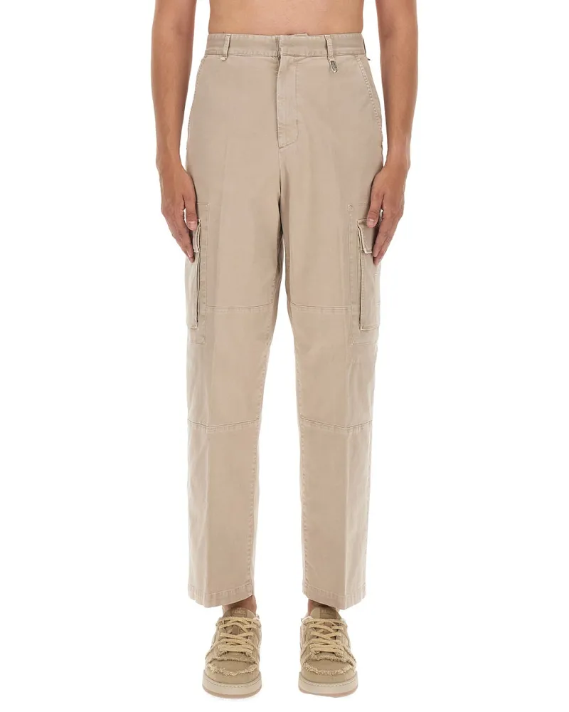 Fendi Gabardine Hosen Beige