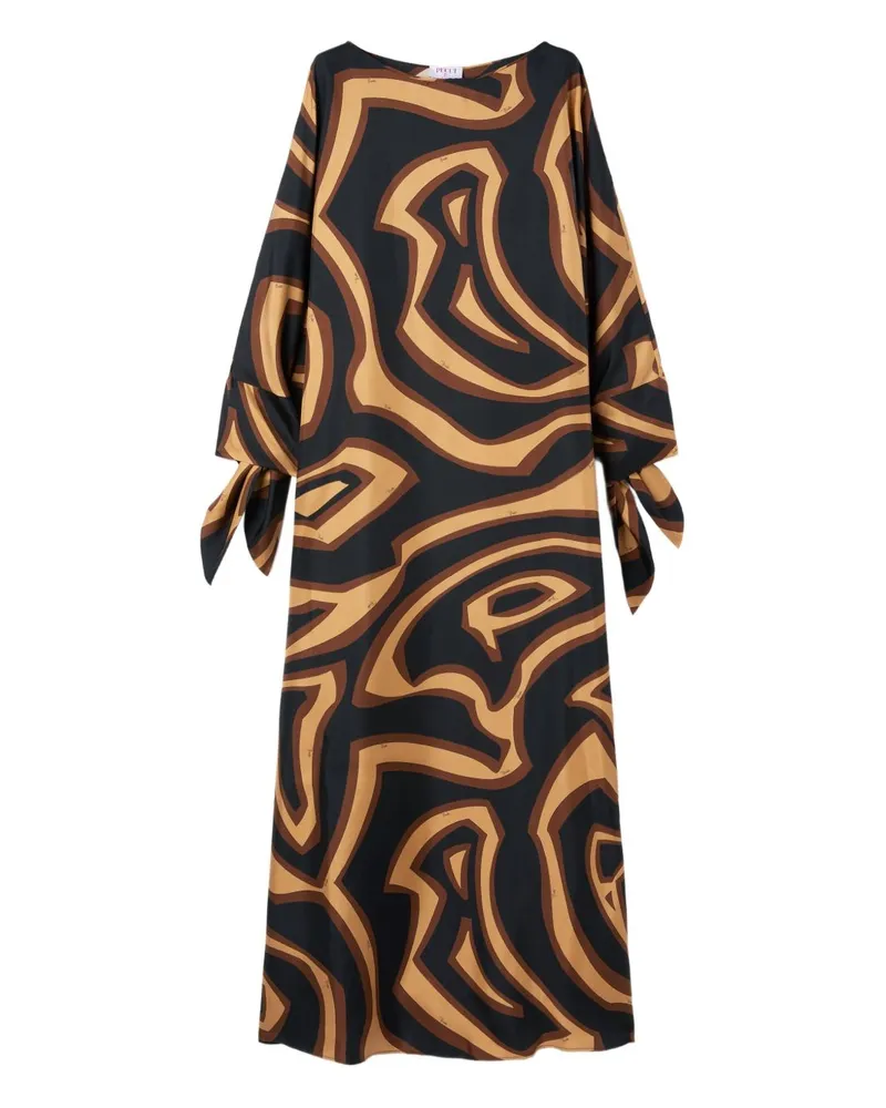 Emilio Pucci bedruckter Seidenkaftan Brown