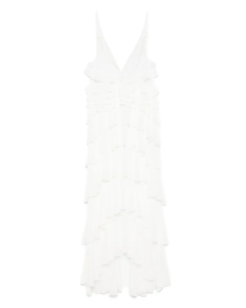 Elisabetta Franchi Rackend langes Kleid Ivory