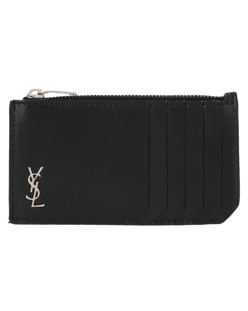 Saint Laurent Tiny Monogram' Karteninhaber Schwarz