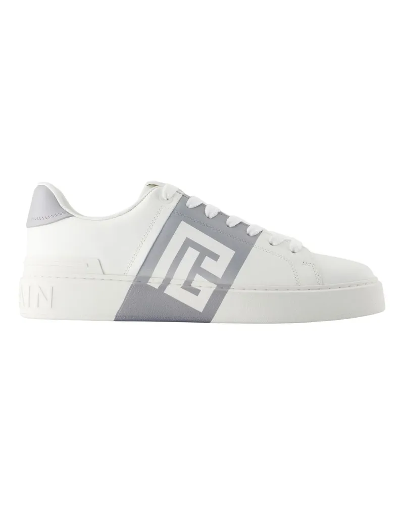 Balmain B Court Sneakers  Leder Weiß/Grau Grey