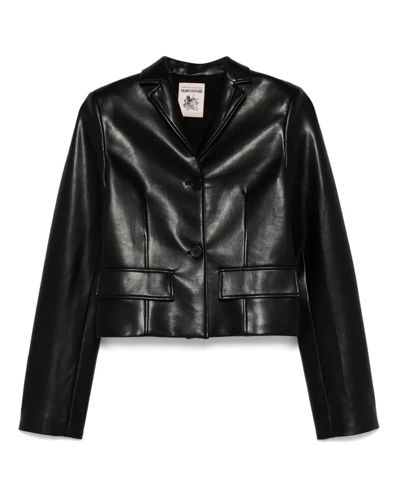 Semicouture Halbblutung Alene Faux Lederjacke Black