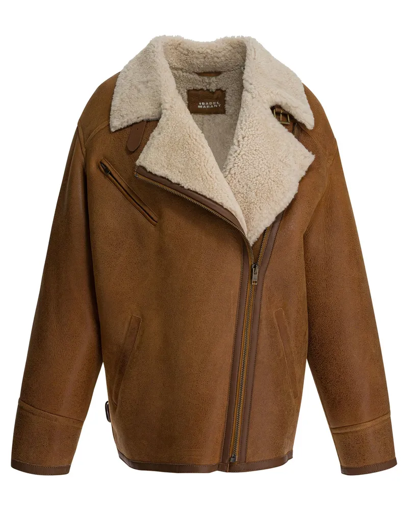 Isabel Marant Lammfelljacke „Adelina Brown