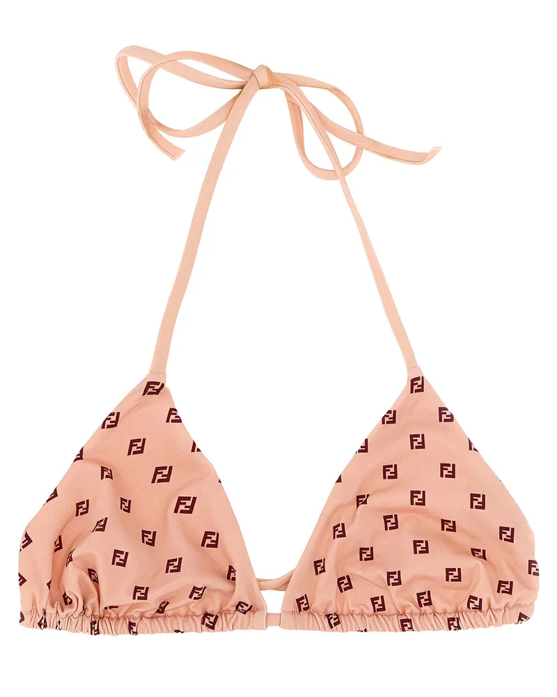 Fendi Micro Patchwork Bikini Top Pink