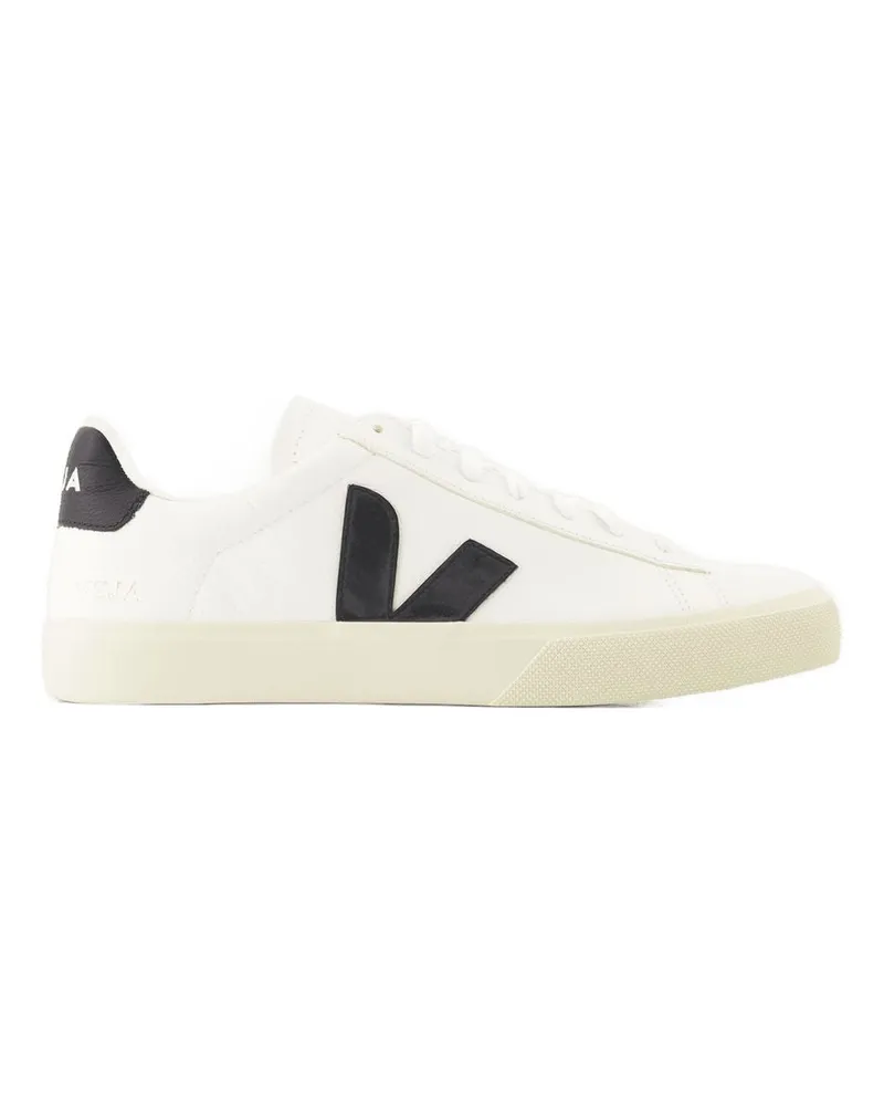 VEJA Campo Sneakers  Weiß/Schwarzes Leder Multicolor