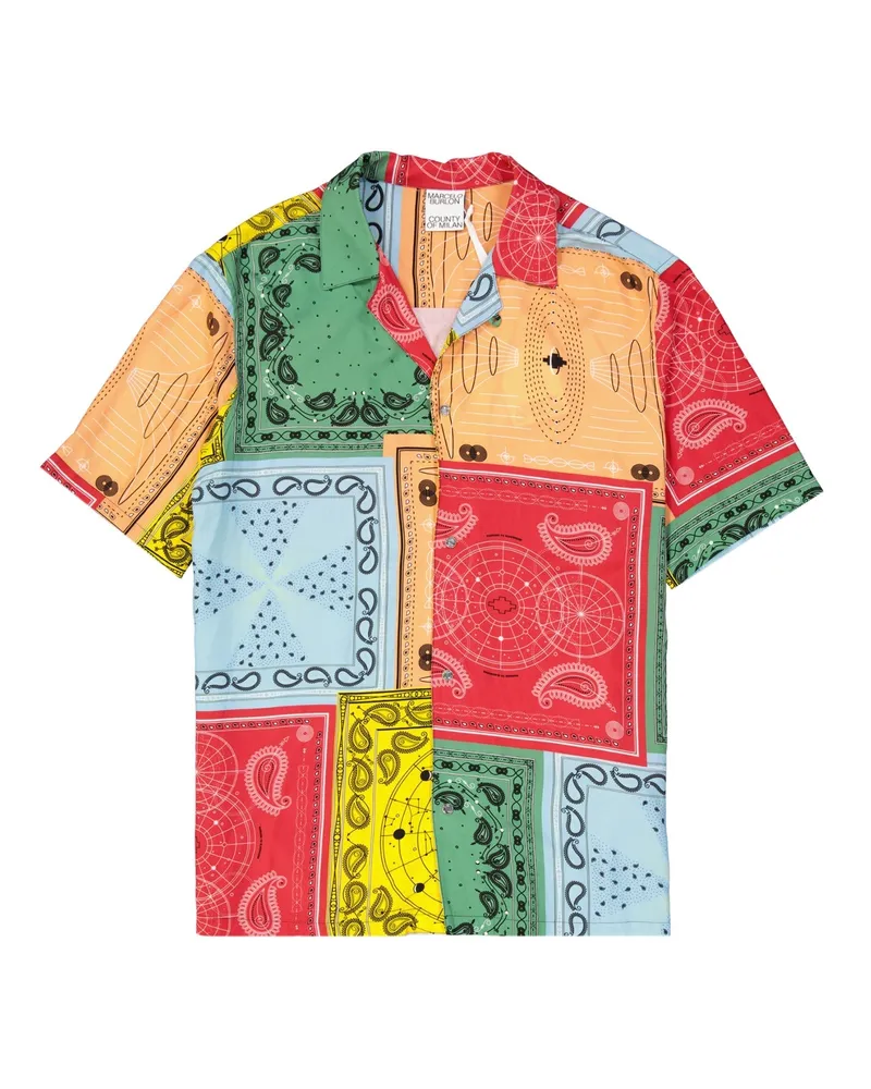 Marcelo Burlon | County of Milan Marcelo Burlon County von Mailand Marcelo Burlon Farbblockhemd Red